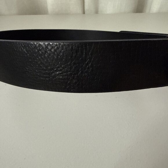 J. Crew Black Leather Slip Belt Women’s Size Small Made in England Vintage - Picture 4 of 13